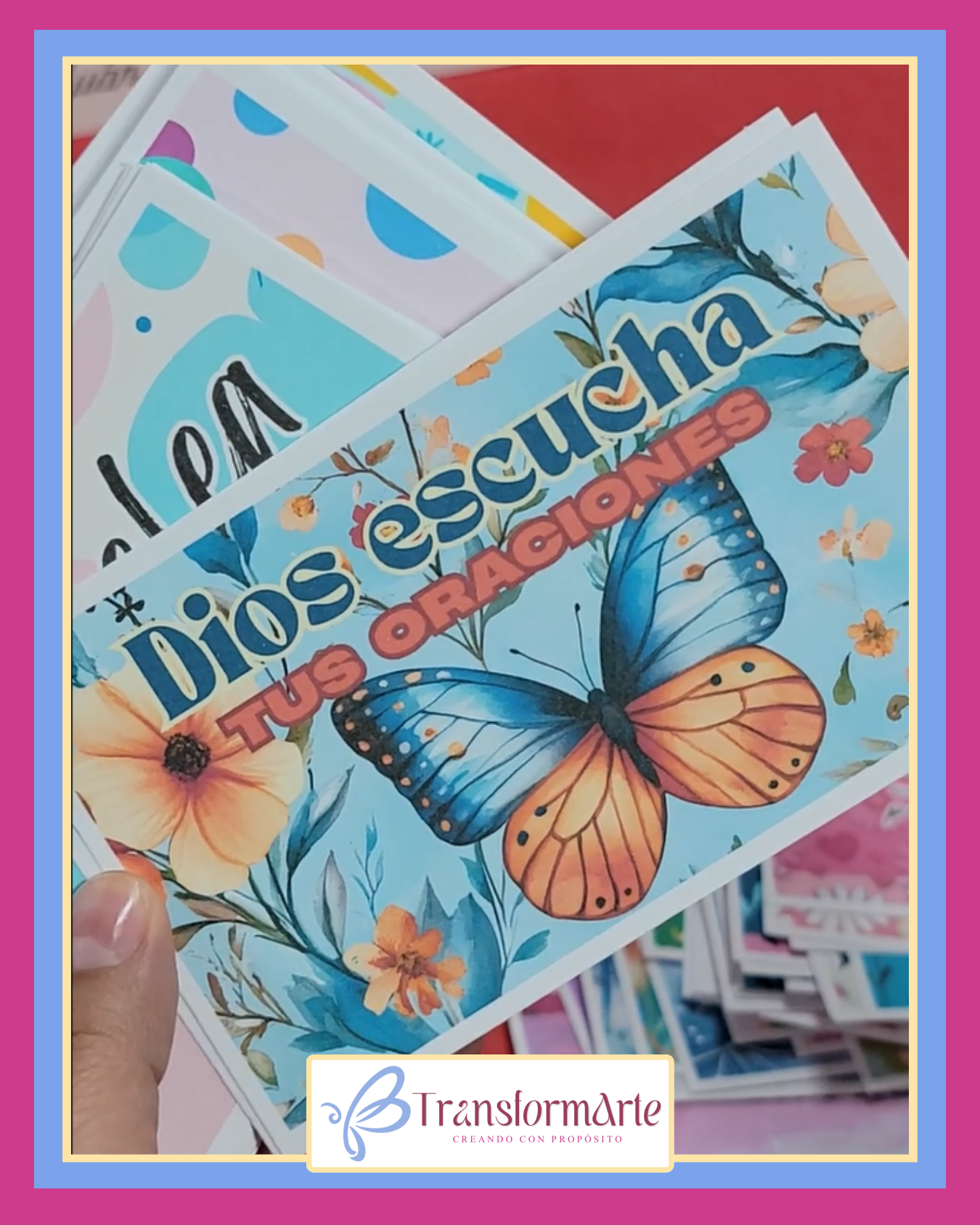 Mensajes Cristianos y Positivos - Set de 100 Tarjetas Surtidas – Español - Tamaño 5"x3"