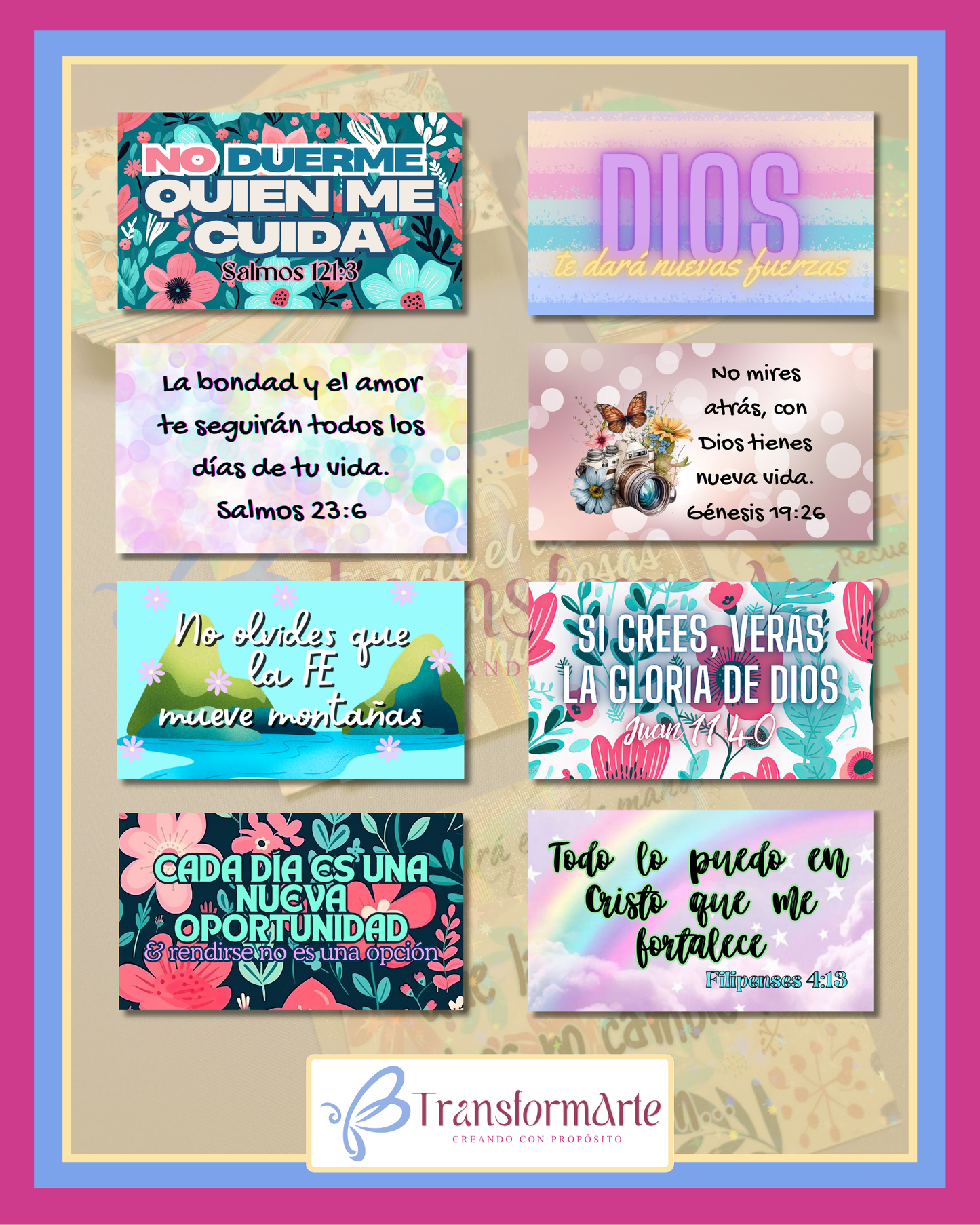 Set de 100 Tarjetas Cristianas con Mensajes Positivos – Español