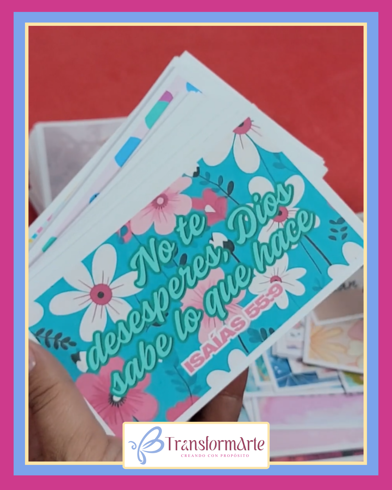 Mensajes Cristianos y Positivos - Set de 100 Tarjetas Surtidas – Español - Tamaño 5"x3"
