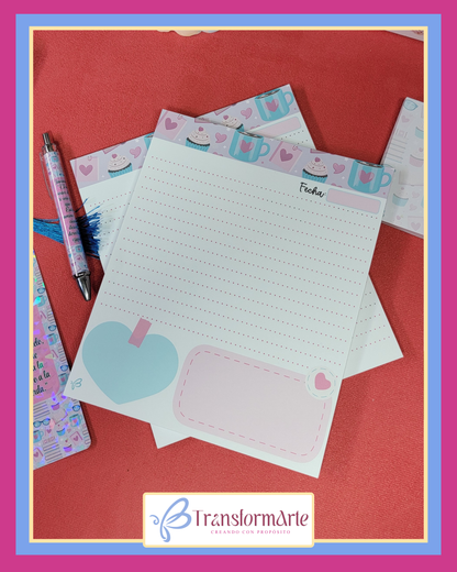 Dreamy Notes Kit – Set de Papelería Personalizada – Libreta, Notas, Bolígrafo y Separador