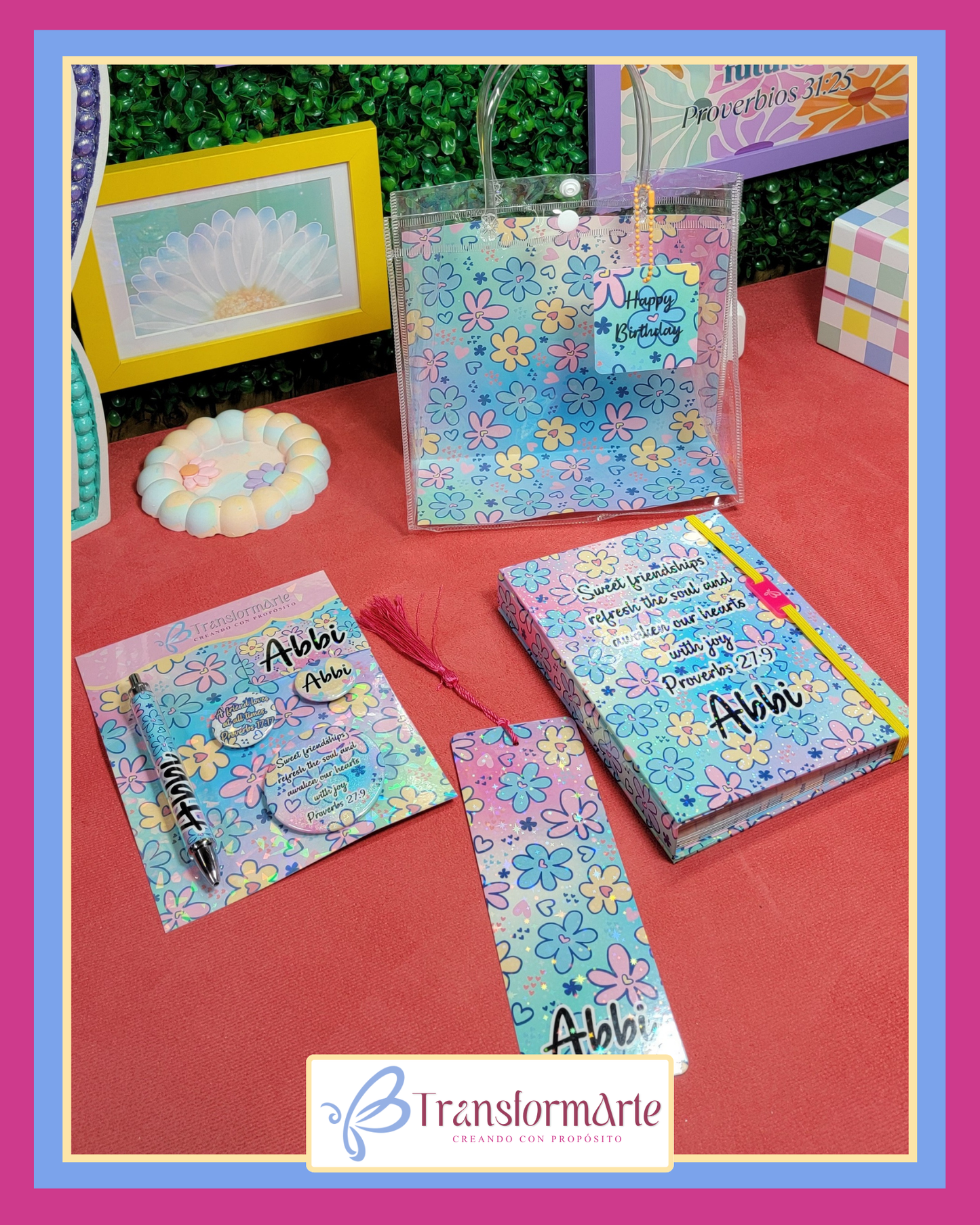 Floral Dreams 💜 – Set de Papelería Personalizado